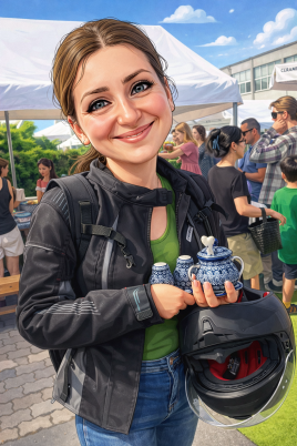 Kolorowy Portret Karykatura Kreskówkowa