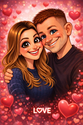 Karykatura Walentynkowa